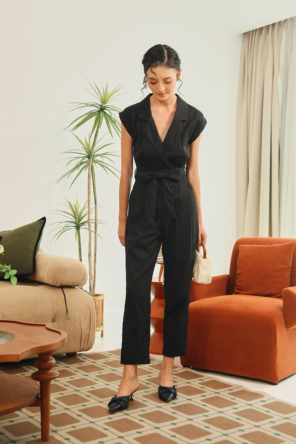Kristela Tailored Jumpsuit in Black - Image 6