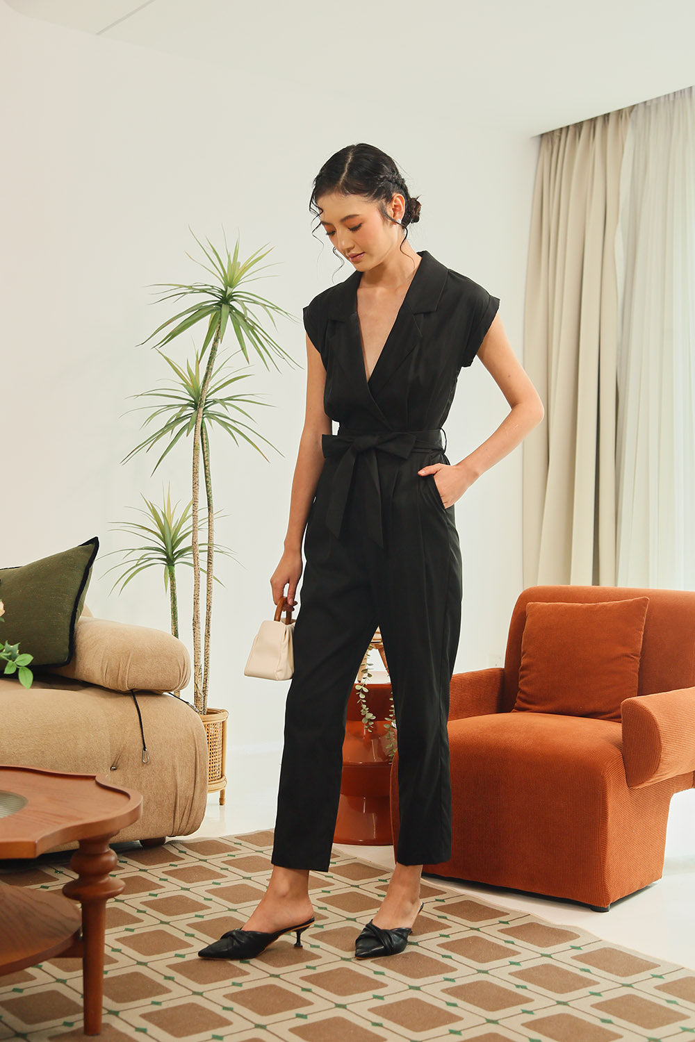 Kristela Tailored Jumpsuit in Black - Image 5