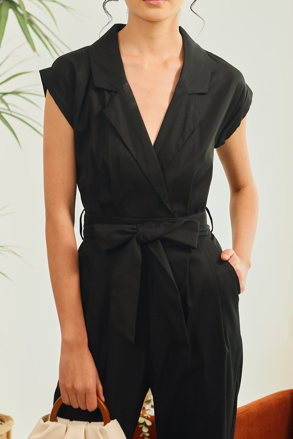 Kristela Tailored Jumpsuit in Black - Image 4