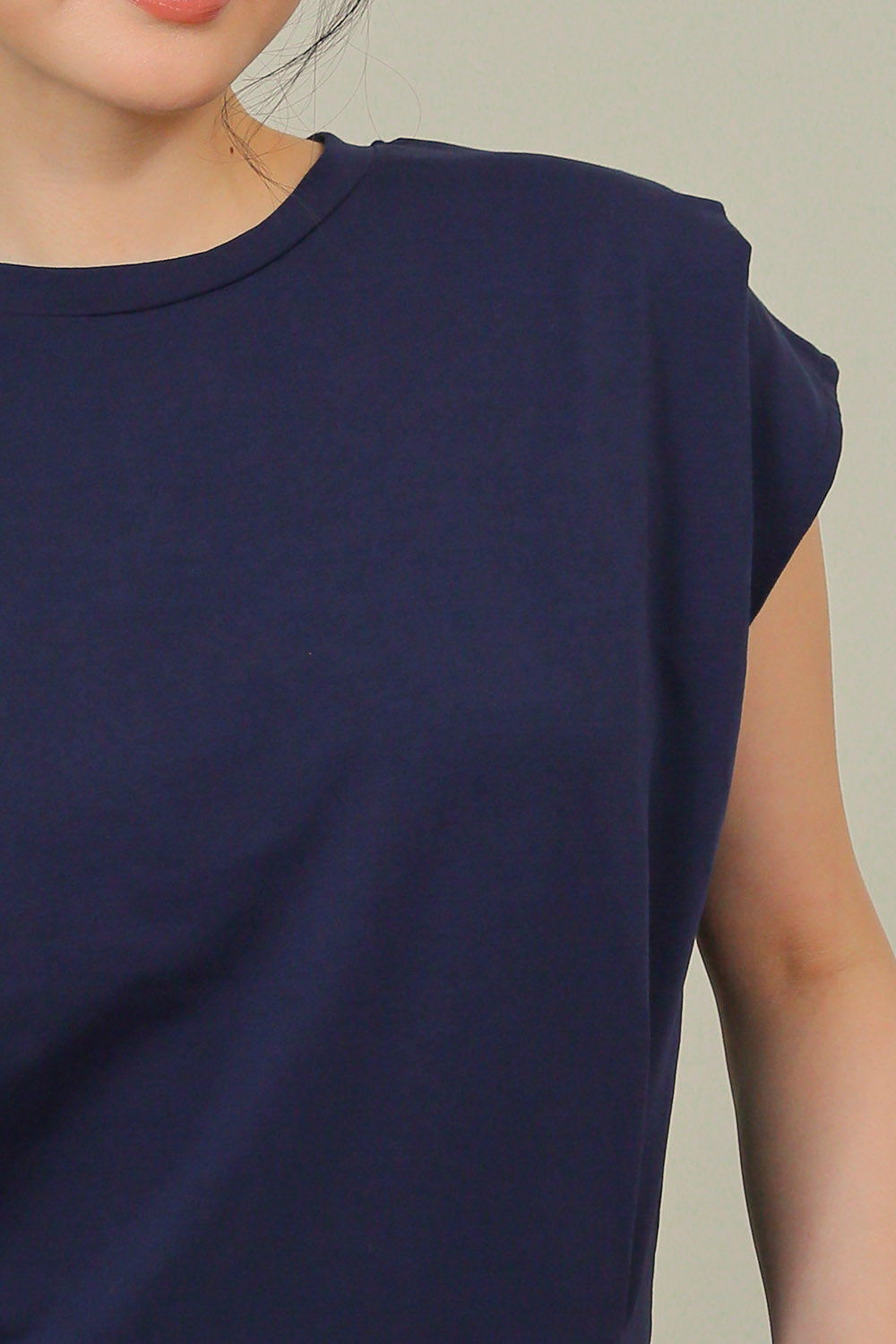 Lyra Relaxed Shoulder Tee in Midnight Navy - Image 2