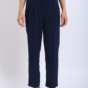 Elise Tailored Straight Leg Pants in Midnight Navy