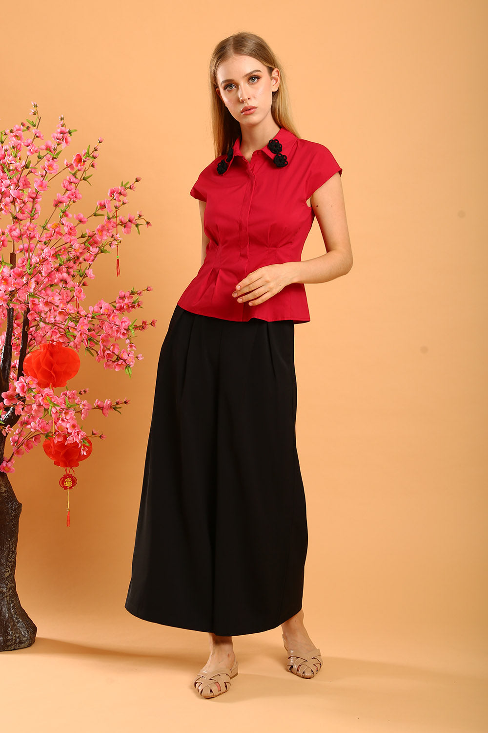 Liesa Wide Leg Pants in Black - Image 5