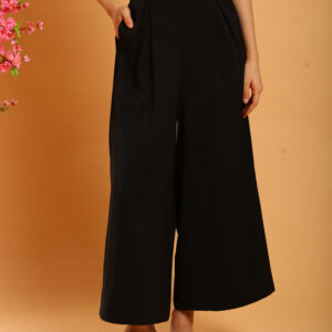 Liesa Wide Leg Pants in Black
