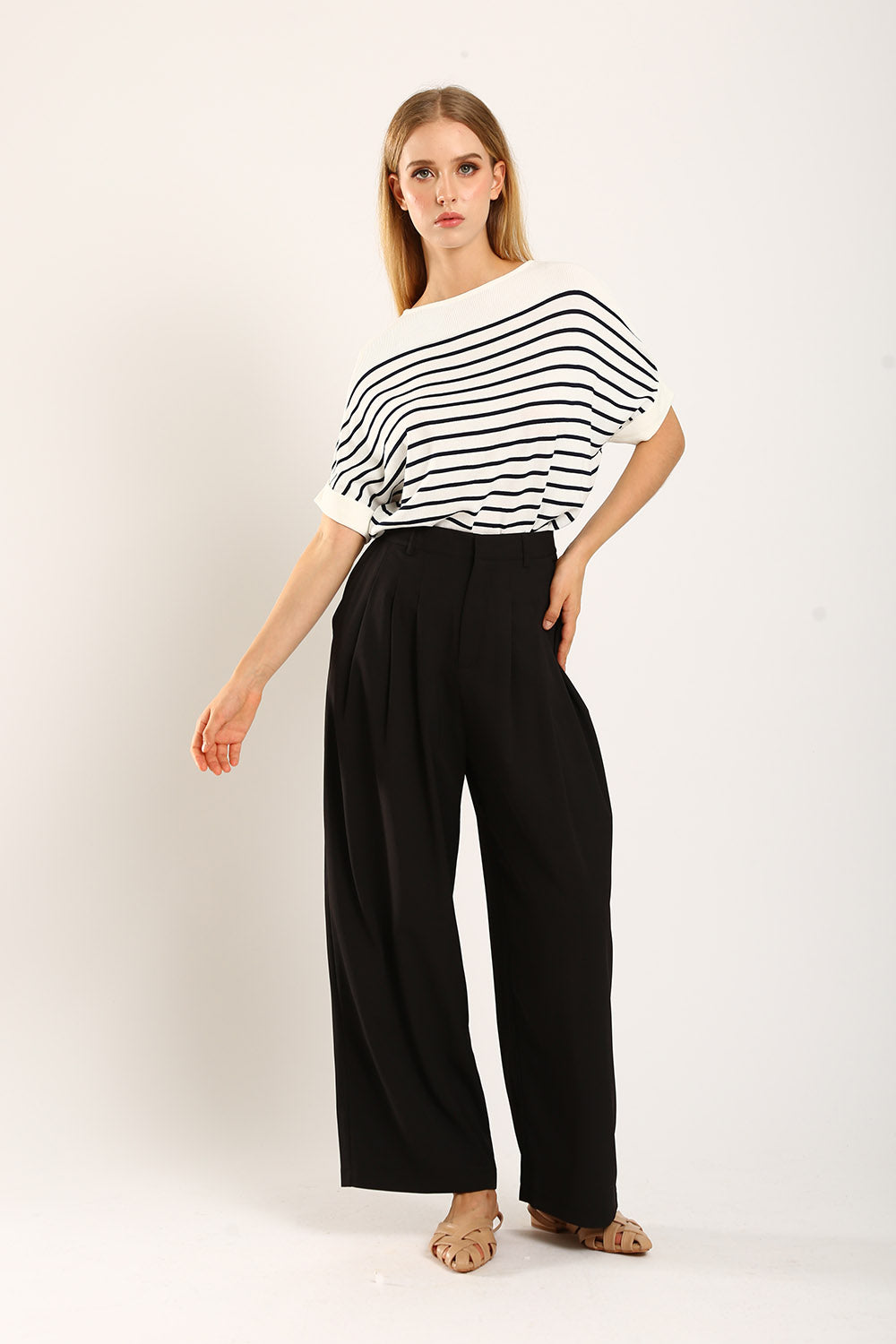 Claudette Relaxed Tailored Pants in Black - Image 5