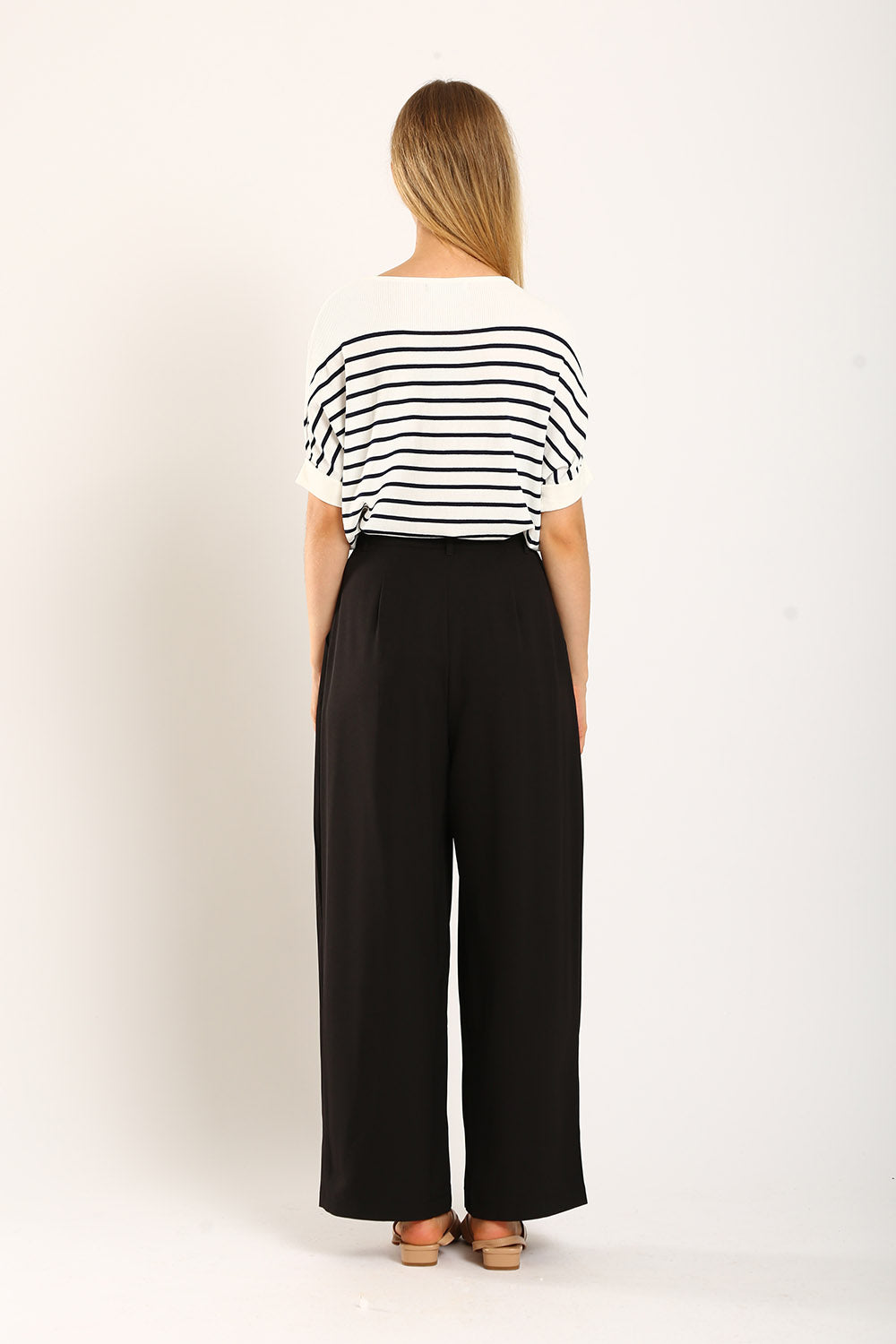 Claudette Relaxed Tailored Pants in Black - Image 6