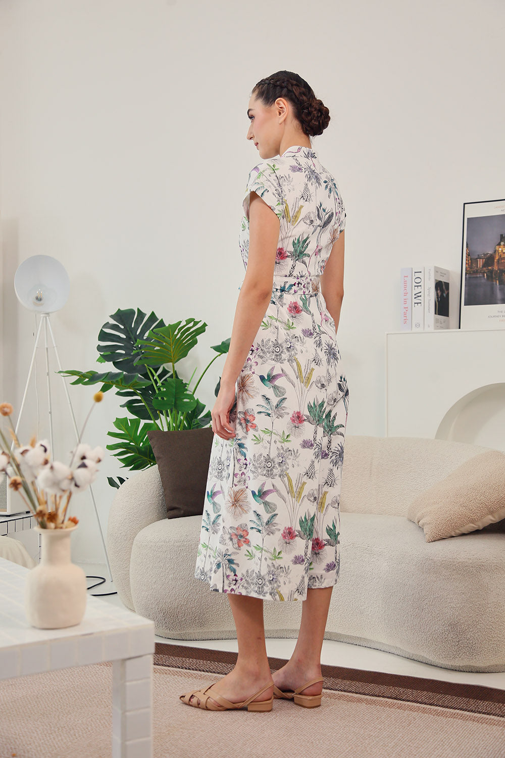 Sofina Sashed Jumpsuit in Tropical Garden - Image 6
