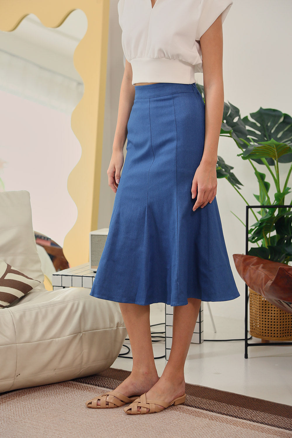 Berenice Midi Skirts in Denim - Image 4