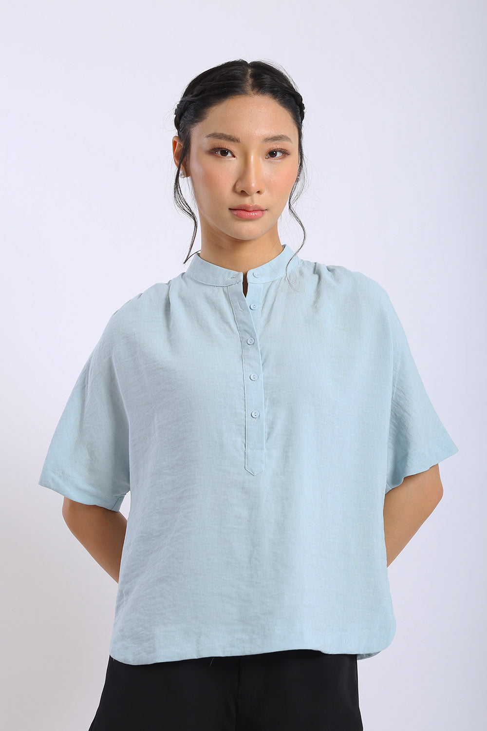 Nerina Top in Powder Blue