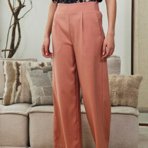 Mara High Waist Wide Leg Pants in Rosewood