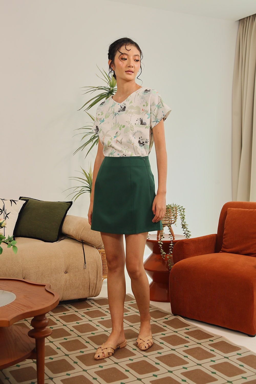 Danna Relaxed Fit Top in Panda Grove - Image 5