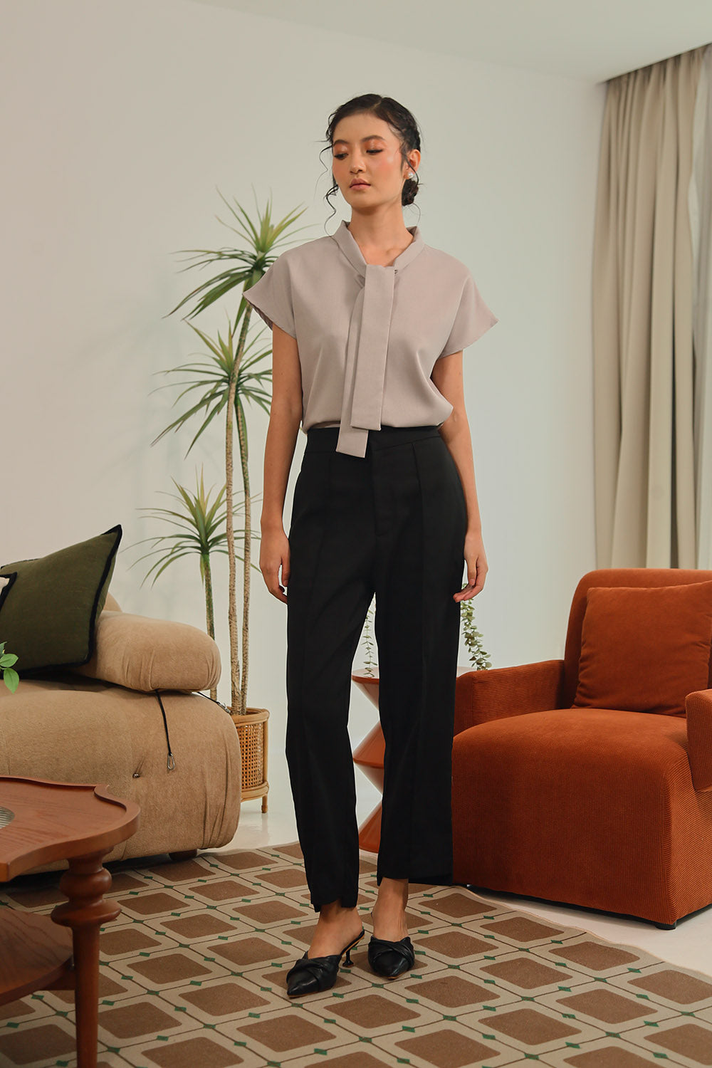 Corinne Essential Straight Pants in Black - Image 5