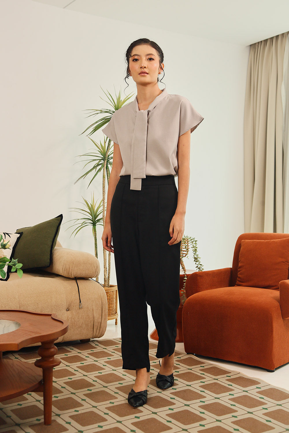Corinne Essential Straight Pants in Black - Image 2