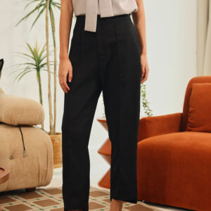 Corinne Essential Straight Pants in Black