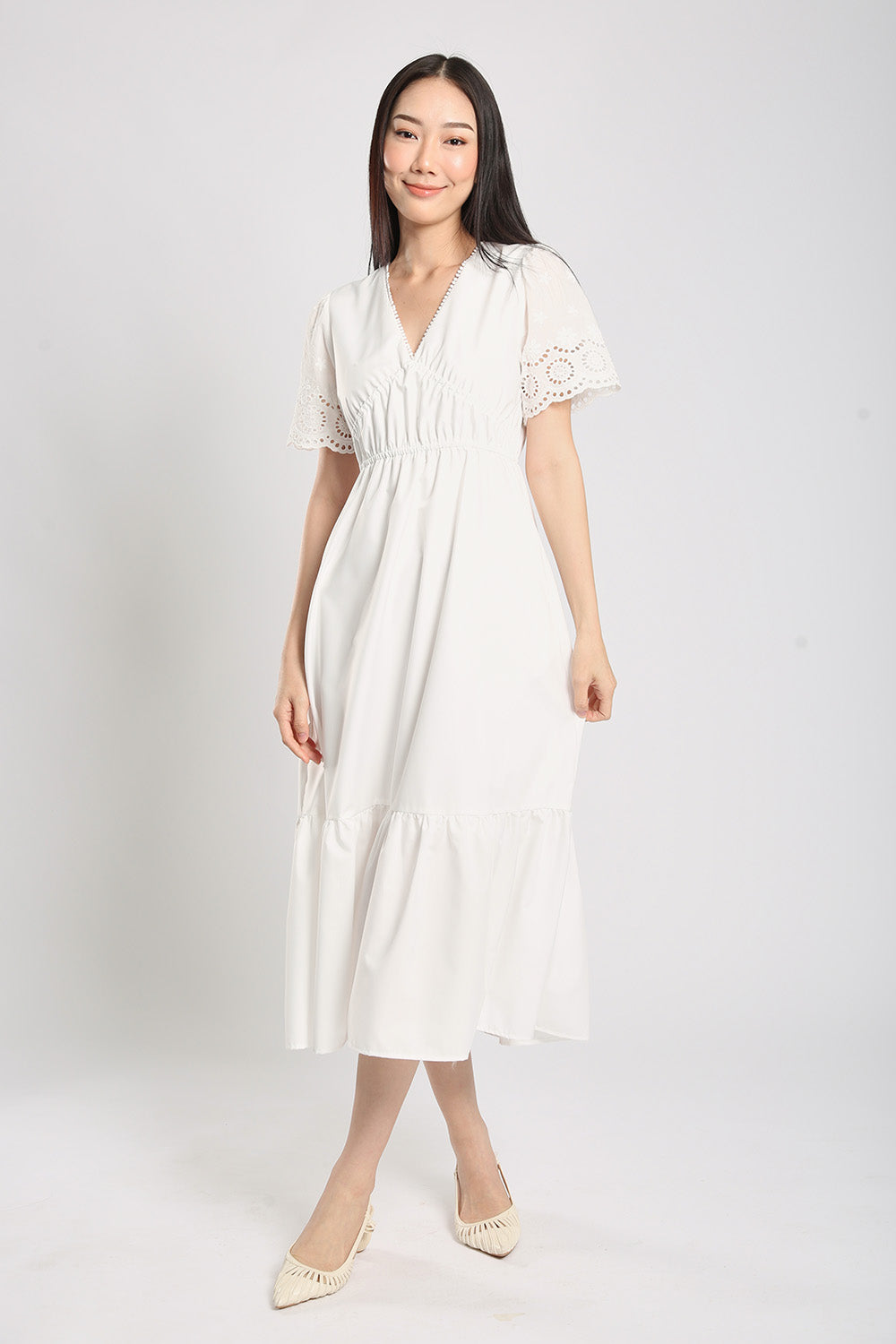 Alai Midaxi Maxi Dress in White