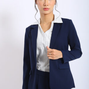 Elise Tailored Blazer in Midnight Navy