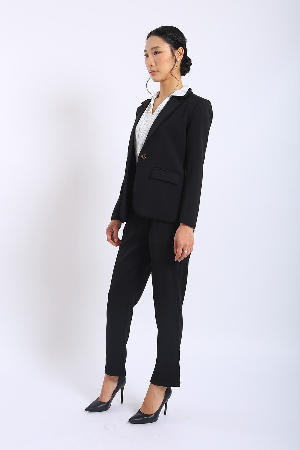 Elise Tailored Straight Leg Pants in Black - Image 5